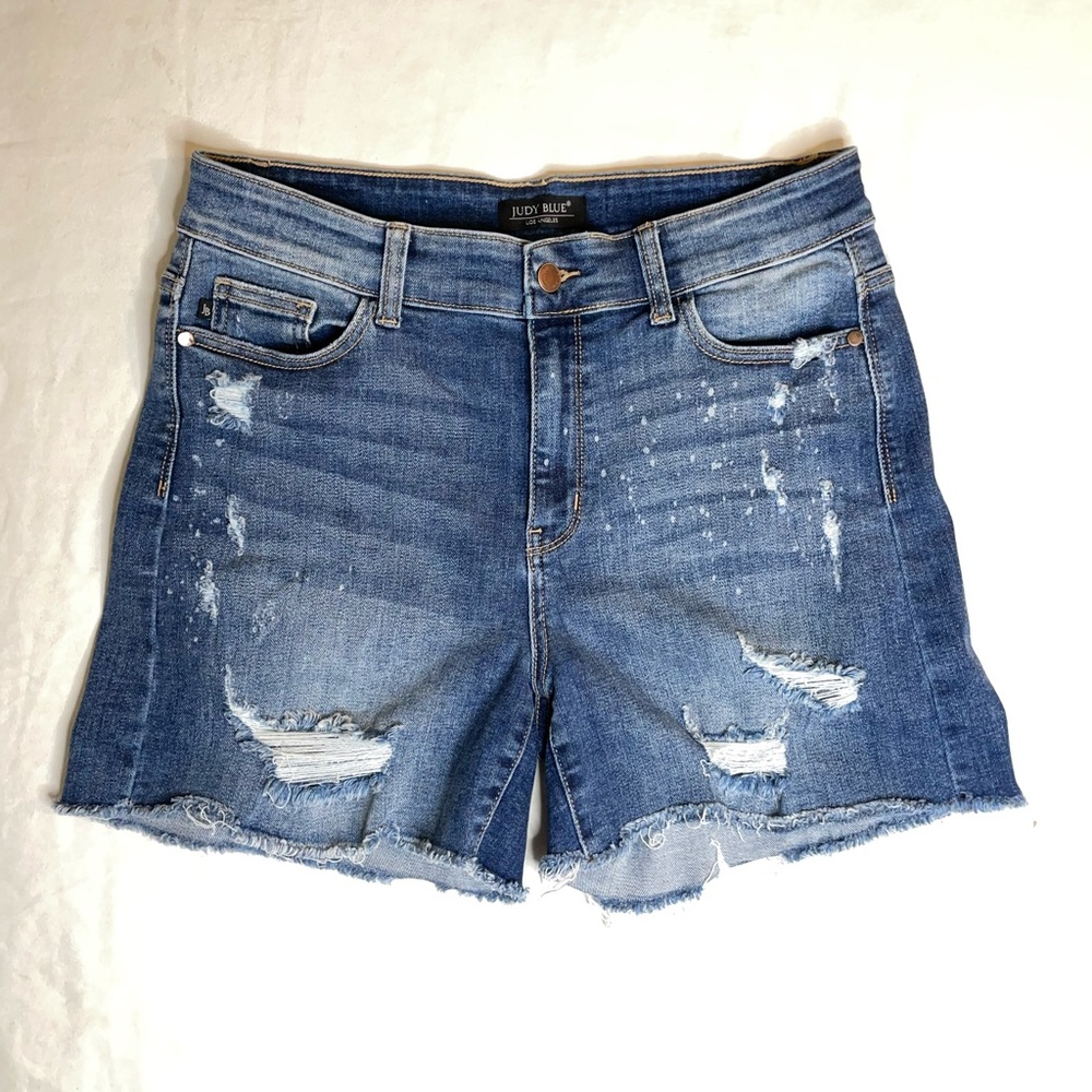 Judy Blue Shorts Distressed Blue Jean Shorts